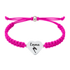 colorful pink braided rope bracelet with swim charm