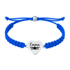 blue rope swim bracelets with heart charms