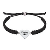 Black adjustable bracelet featuring a personalized trumpet heart charm