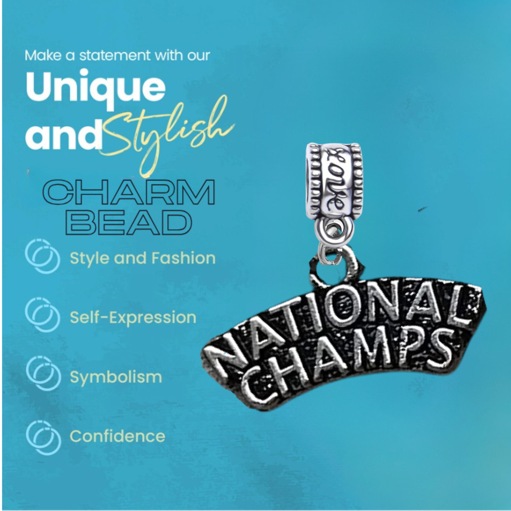 National Champions Charm Bead - Pick Style