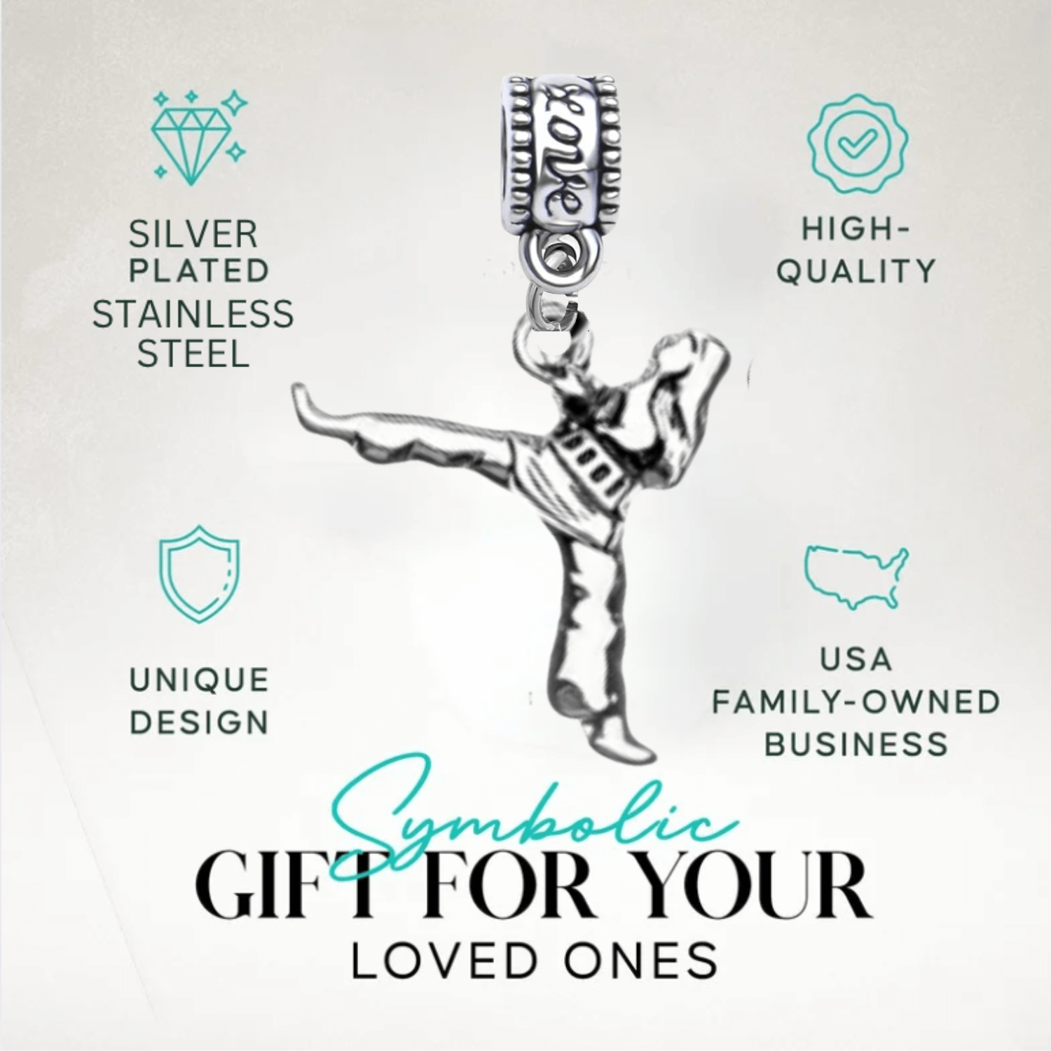 Martial Arts Charm Bead - Pick Style