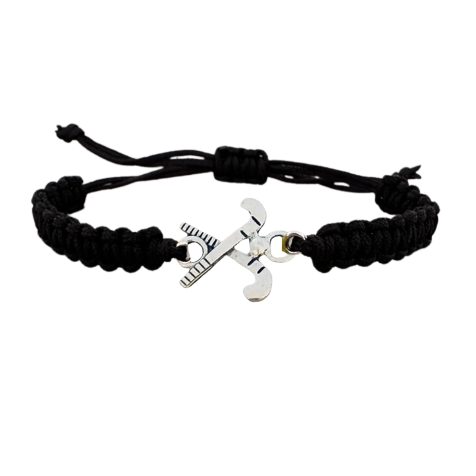 Black field hockey braclet