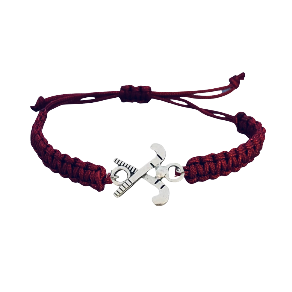 maroon field hockey bracelet