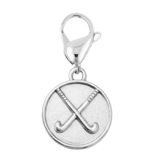 Field Hockey Round Clip On Zipper Pull