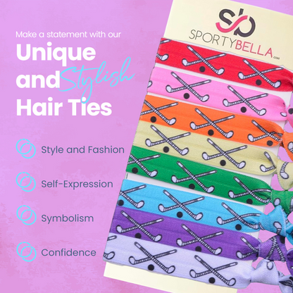 Girls Field Hockey Hair Ties Set- Multi Color