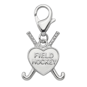 Field Hockey Heart Clip On Zipper Pull
