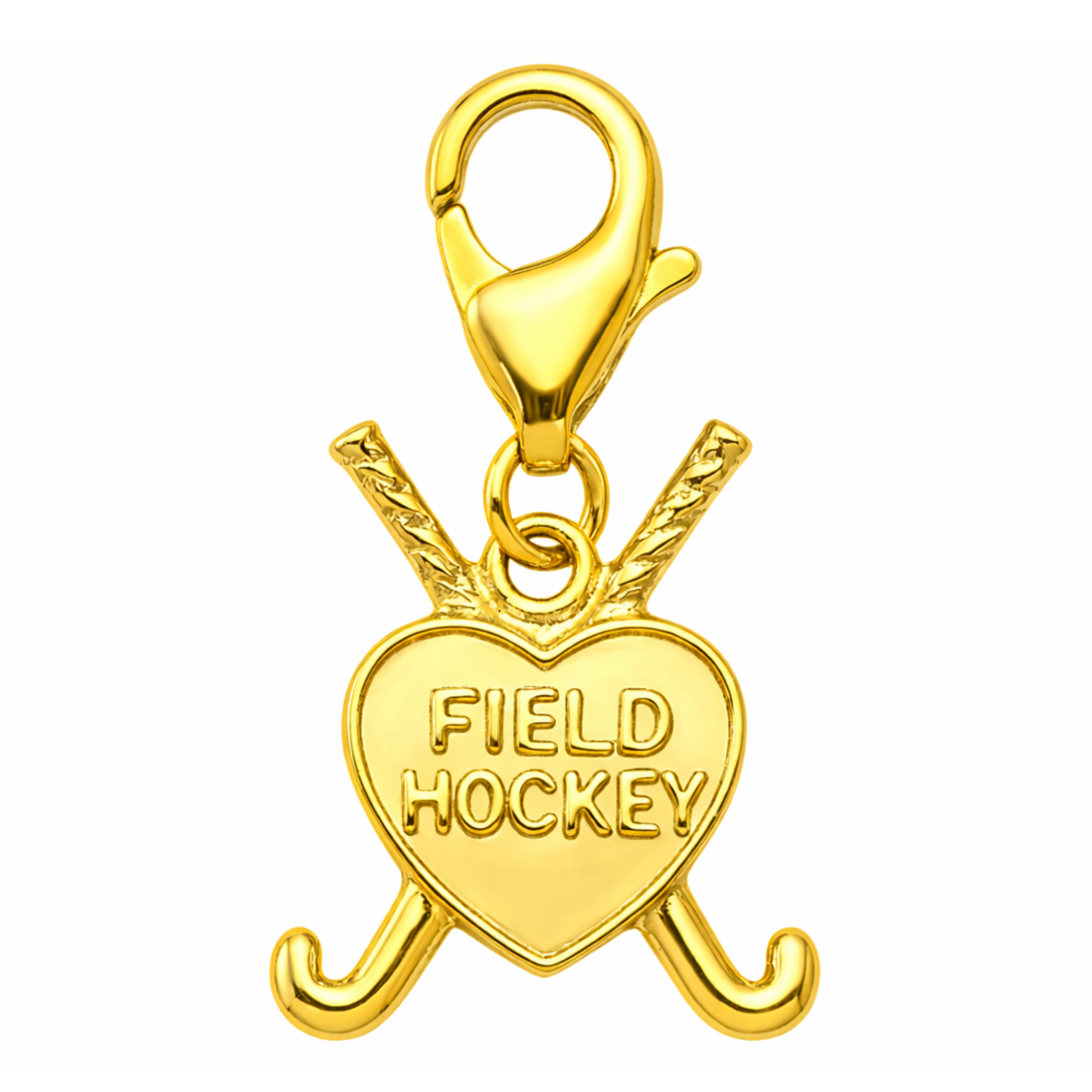 Field Hockey Heart Clip On Zipper Pull
