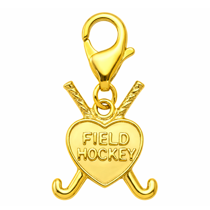 Field Hockey Heart Clip On Zipper Pull