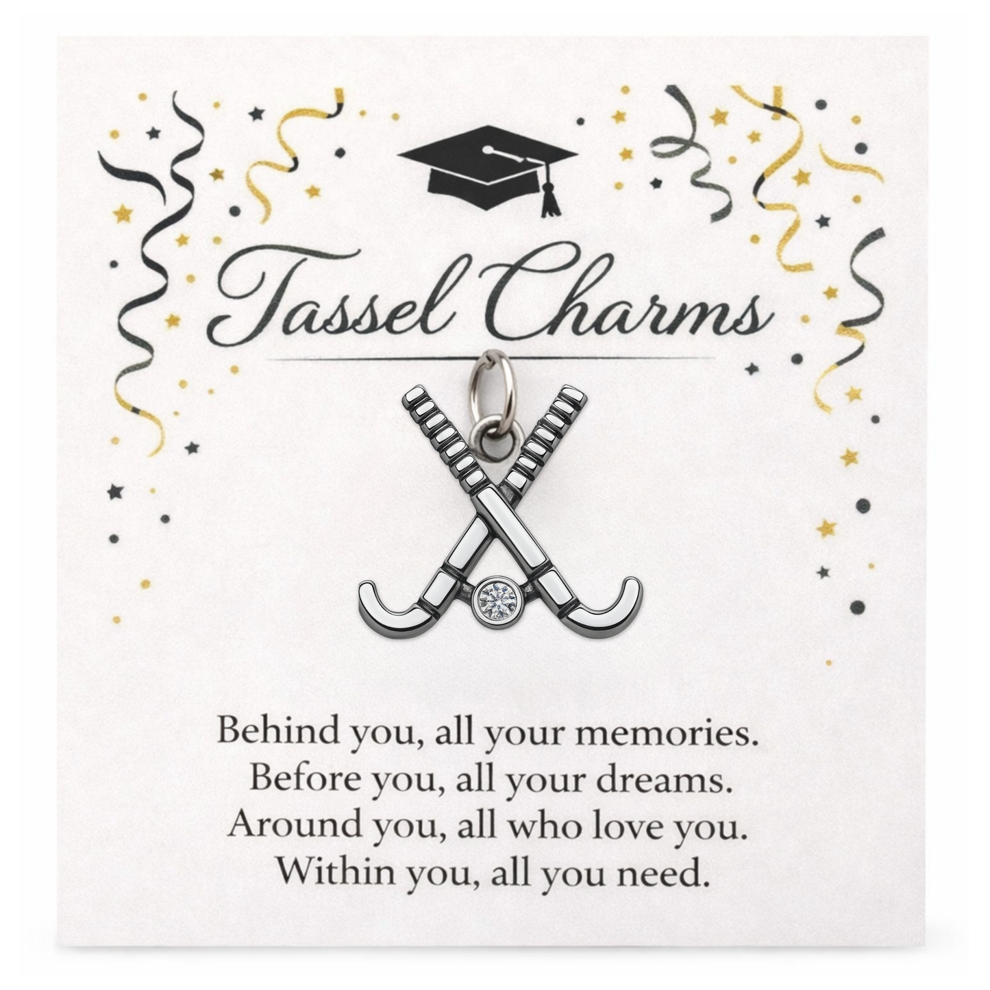 Field Hockey Graduation Tassel Charm