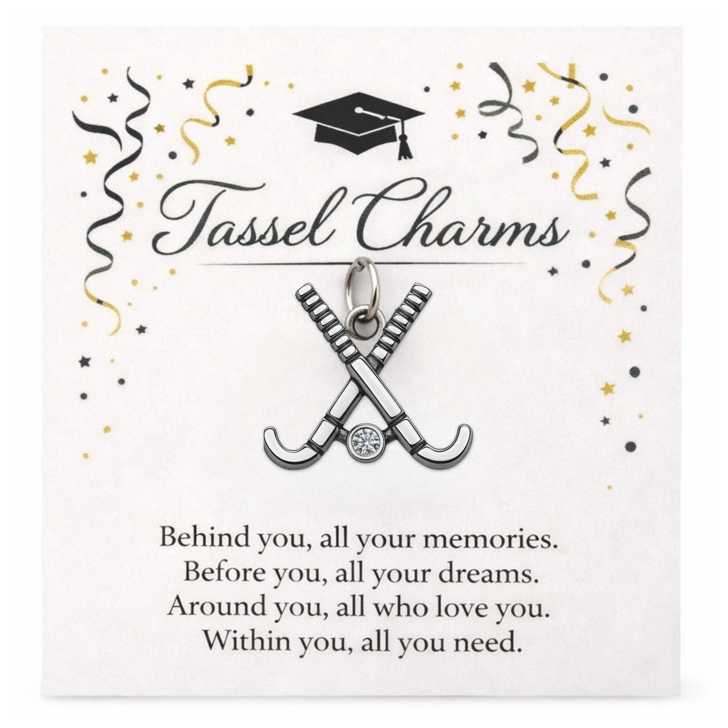 Field Hockey Graduation Tassel Charm