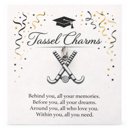 Field Hockey Graduation Tassel Charm