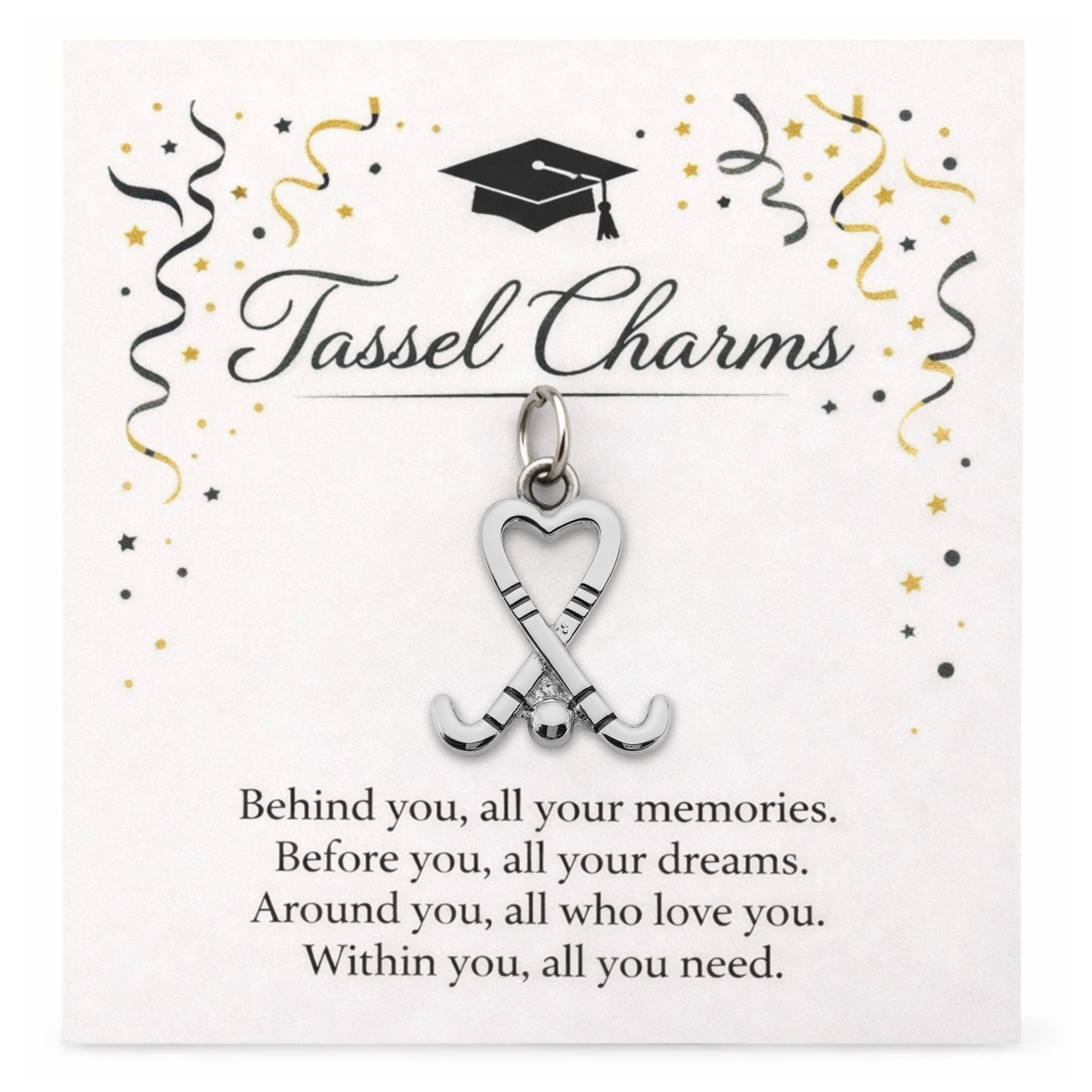 Field Hockey Graduation Tassel Charm