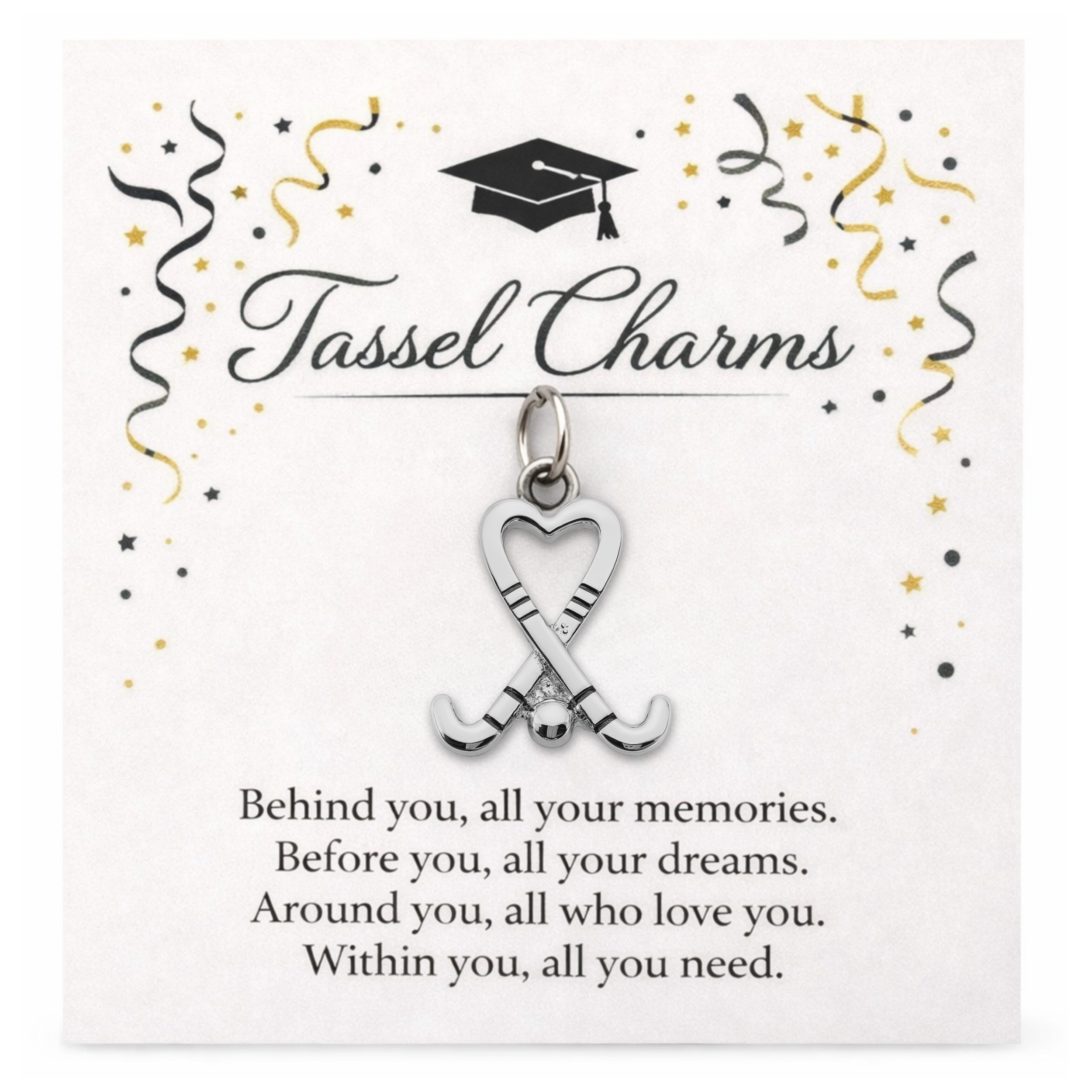 Field Hockey Graduation Tassel Charm