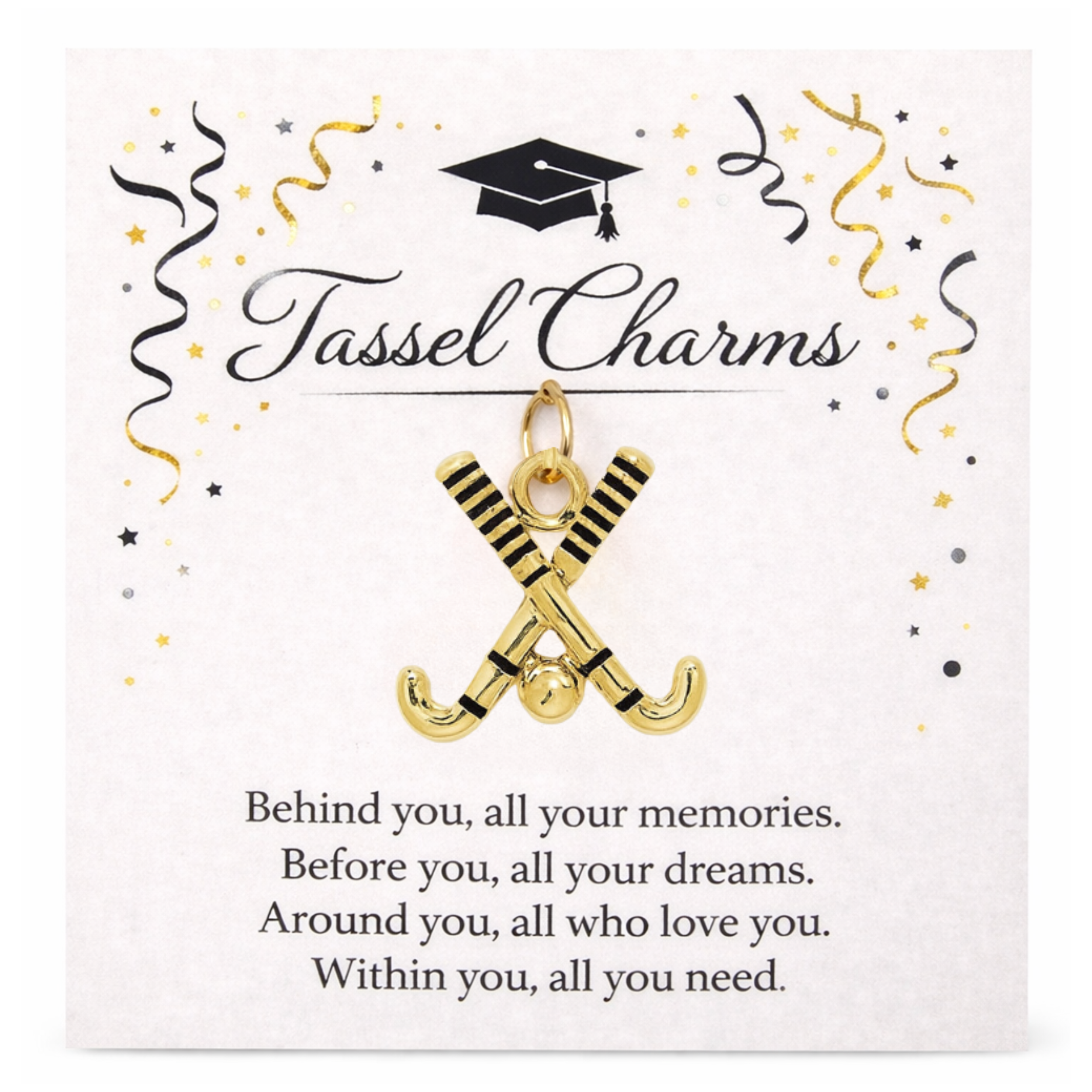 Field Hockey Graduation Tassel Charm