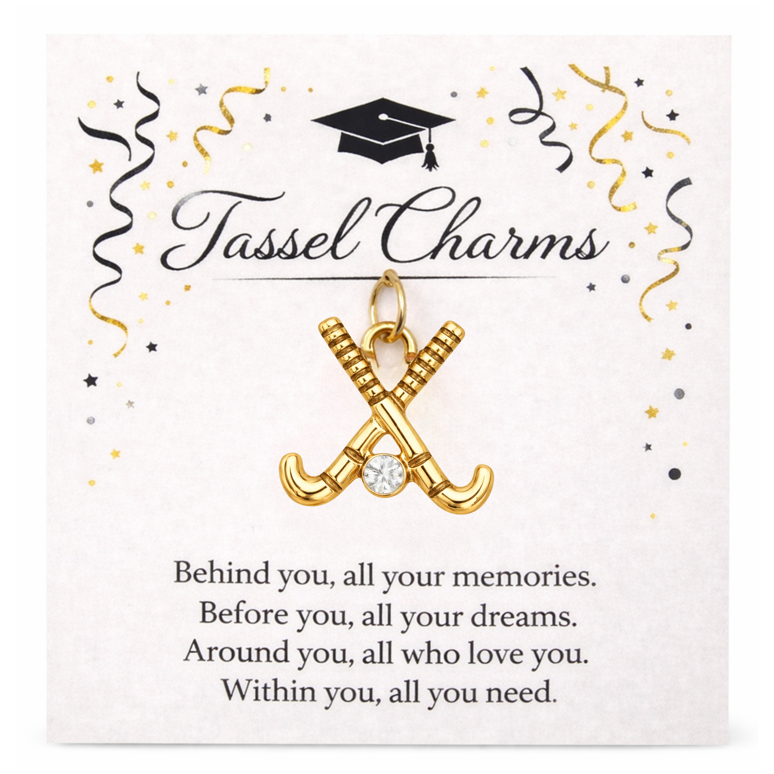 Field Hockey Graduation Tassel Charm