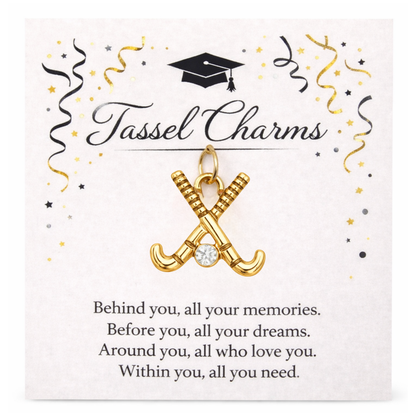 Field Hockey Graduation Tassel Charm