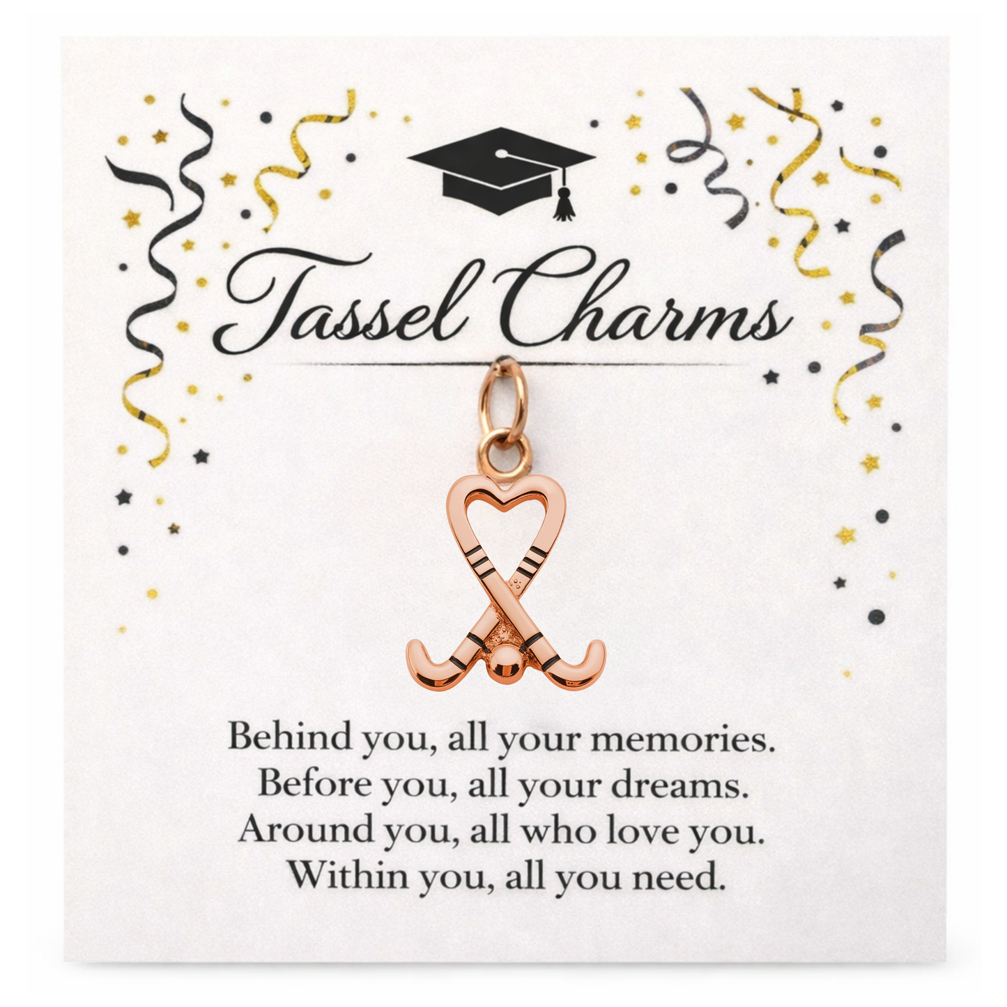 Field Hockey Graduation Tassel Charm