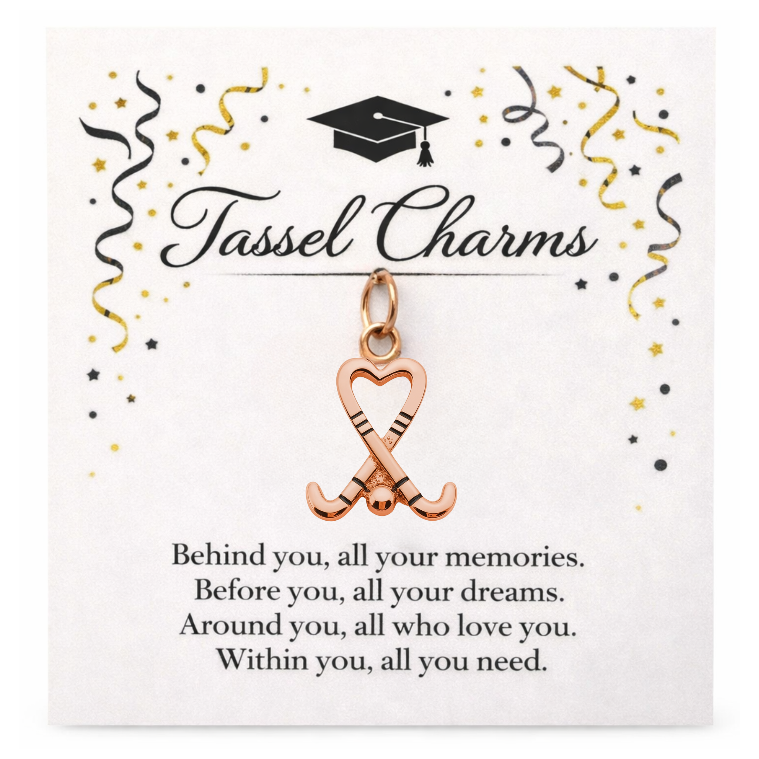 Field Hockey Graduation Tassel Charm