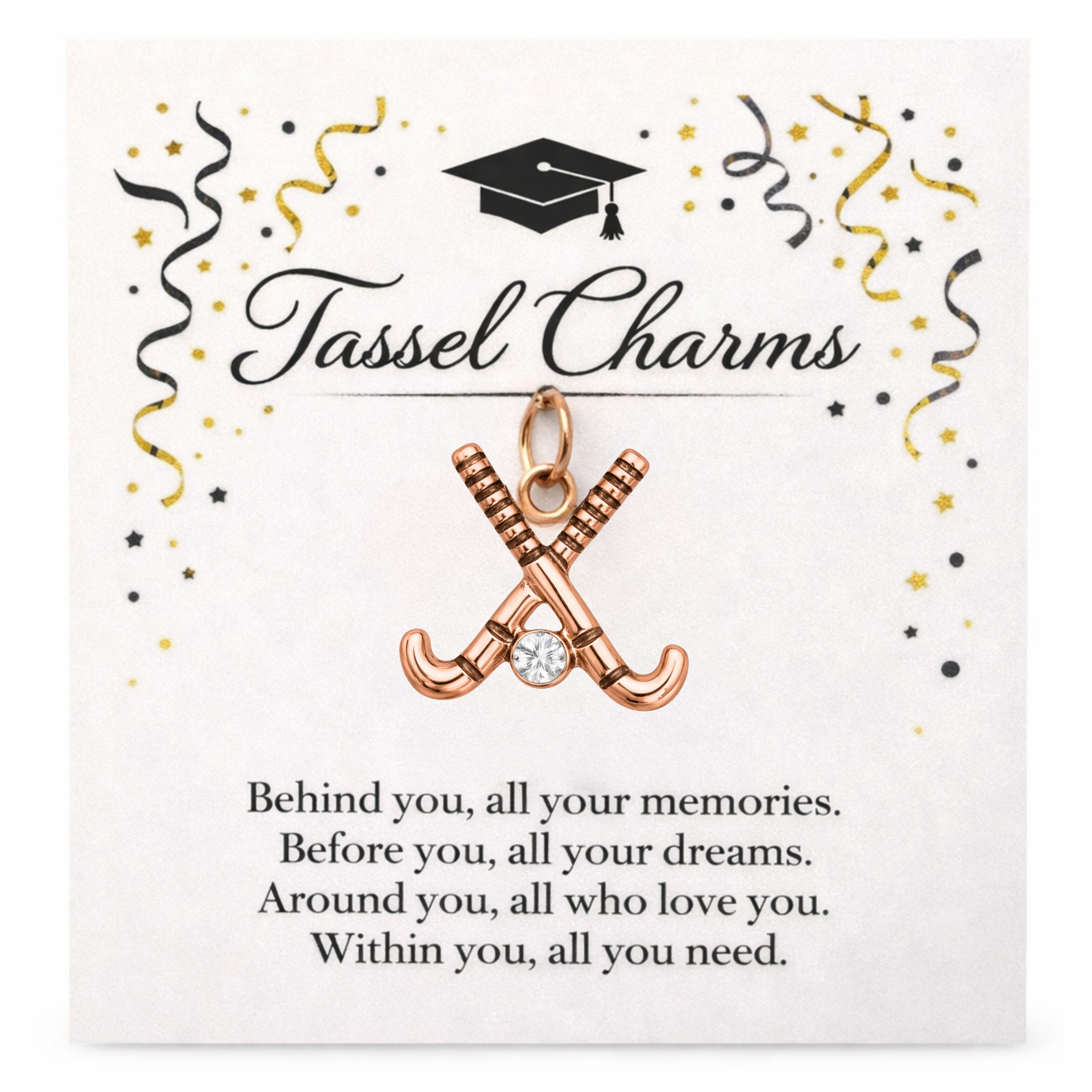 Field Hockey Graduation Tassel Charm