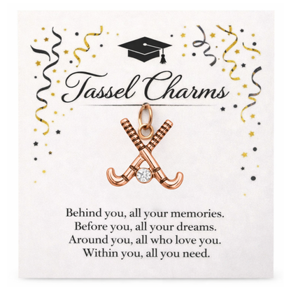 Field Hockey Graduation Tassel Charm
