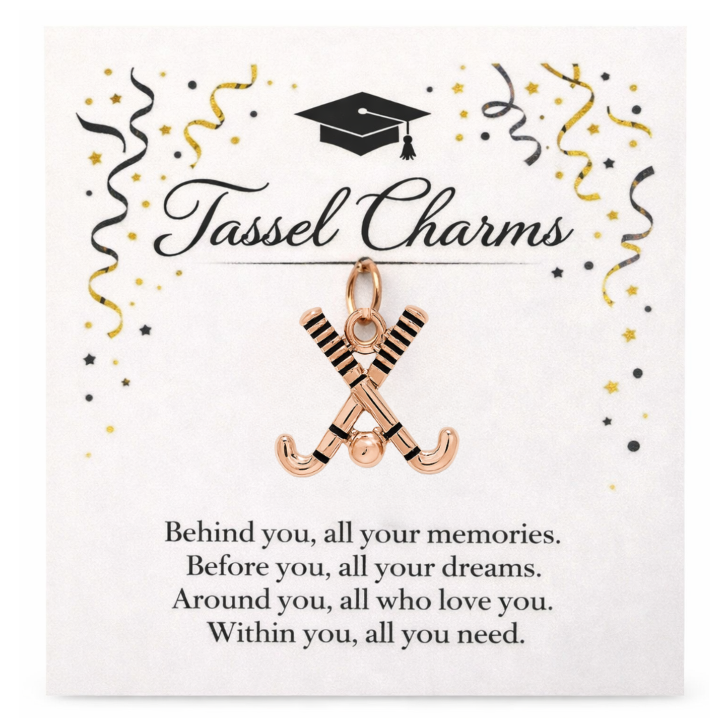 Field Hockey Graduation Tassel Charm