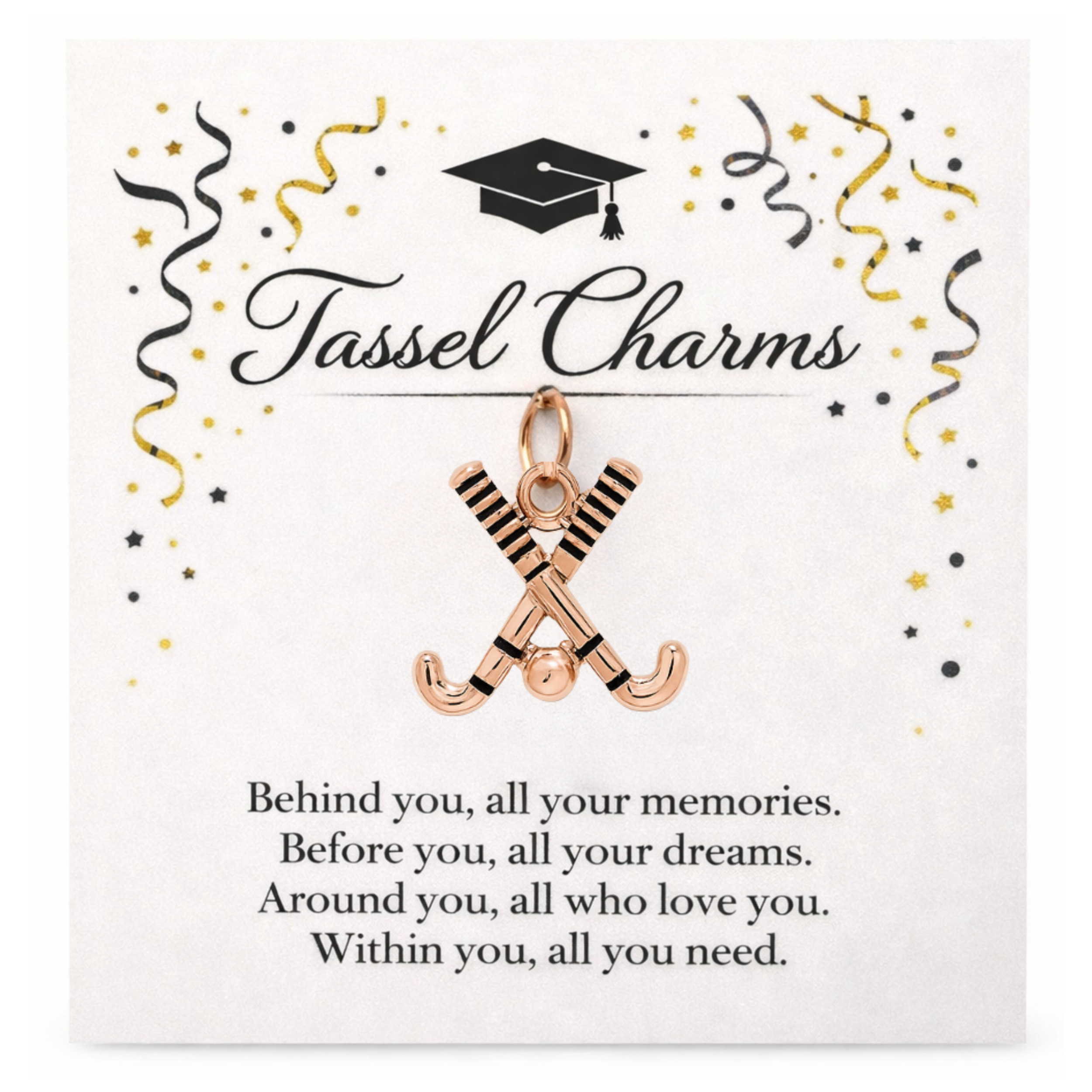 Field Hockey Graduation Tassel Charm