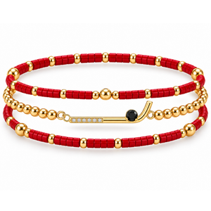 Field Hockey CZ Game Day Bracelet Stack