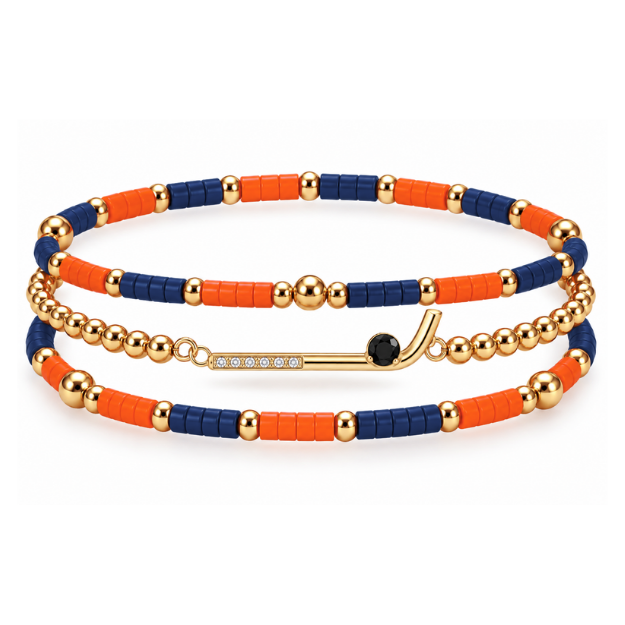 Field Hockey CZ Game Day Bracelet Stack
