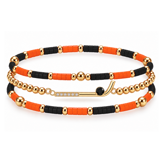 Field Hockey CZ Game Day Bracelet Stack
