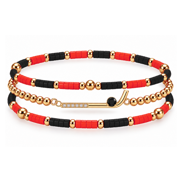Field Hockey CZ Game Day Bracelet Stack