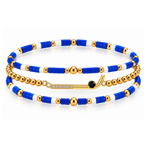 Field Hockey CZ Game Day Bracelet Stack