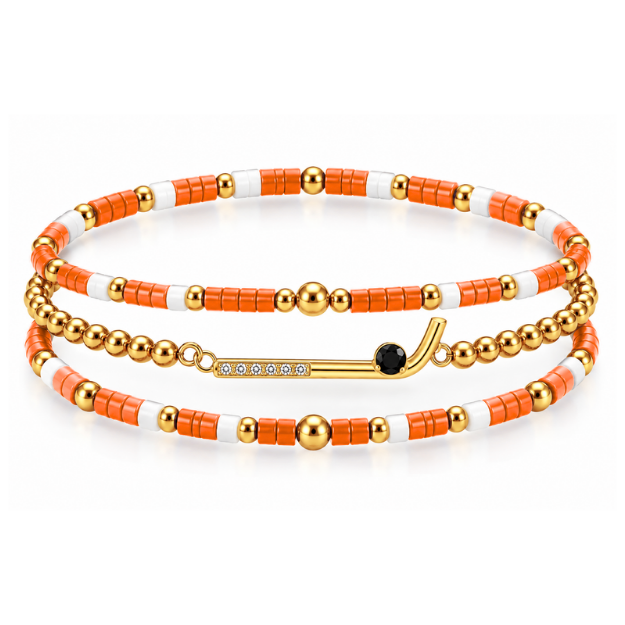 Field Hockey CZ Game Day Bracelet Stack