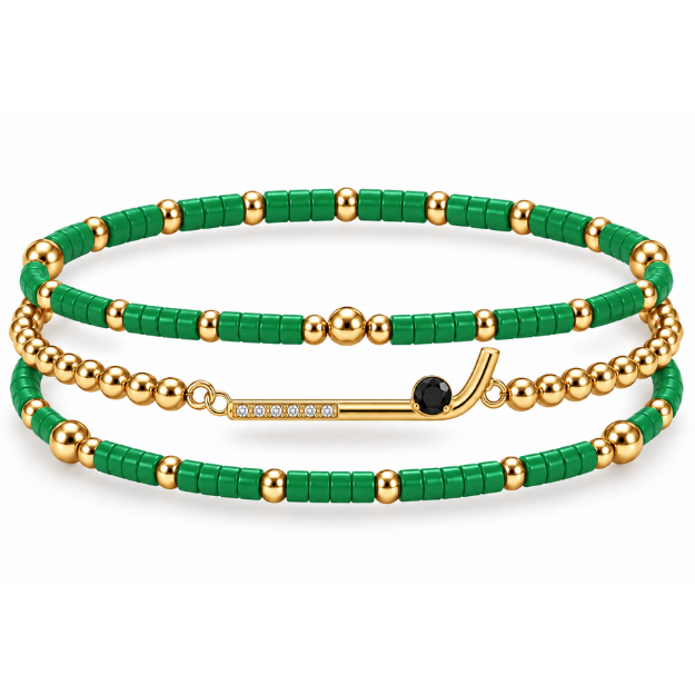 Field Hockey CZ Game Day Bracelet Stack