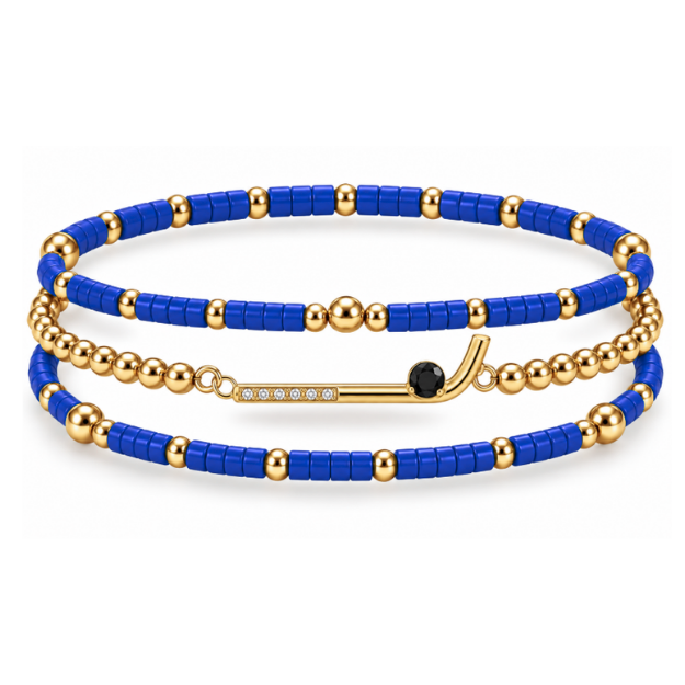 Field Hockey CZ Game Day Bracelet Stack