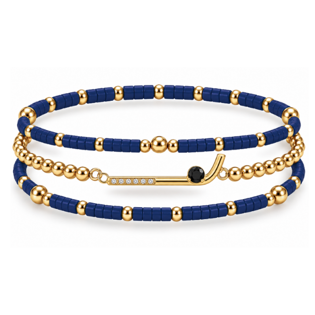 Field Hockey CZ Game Day Bracelet Stack
