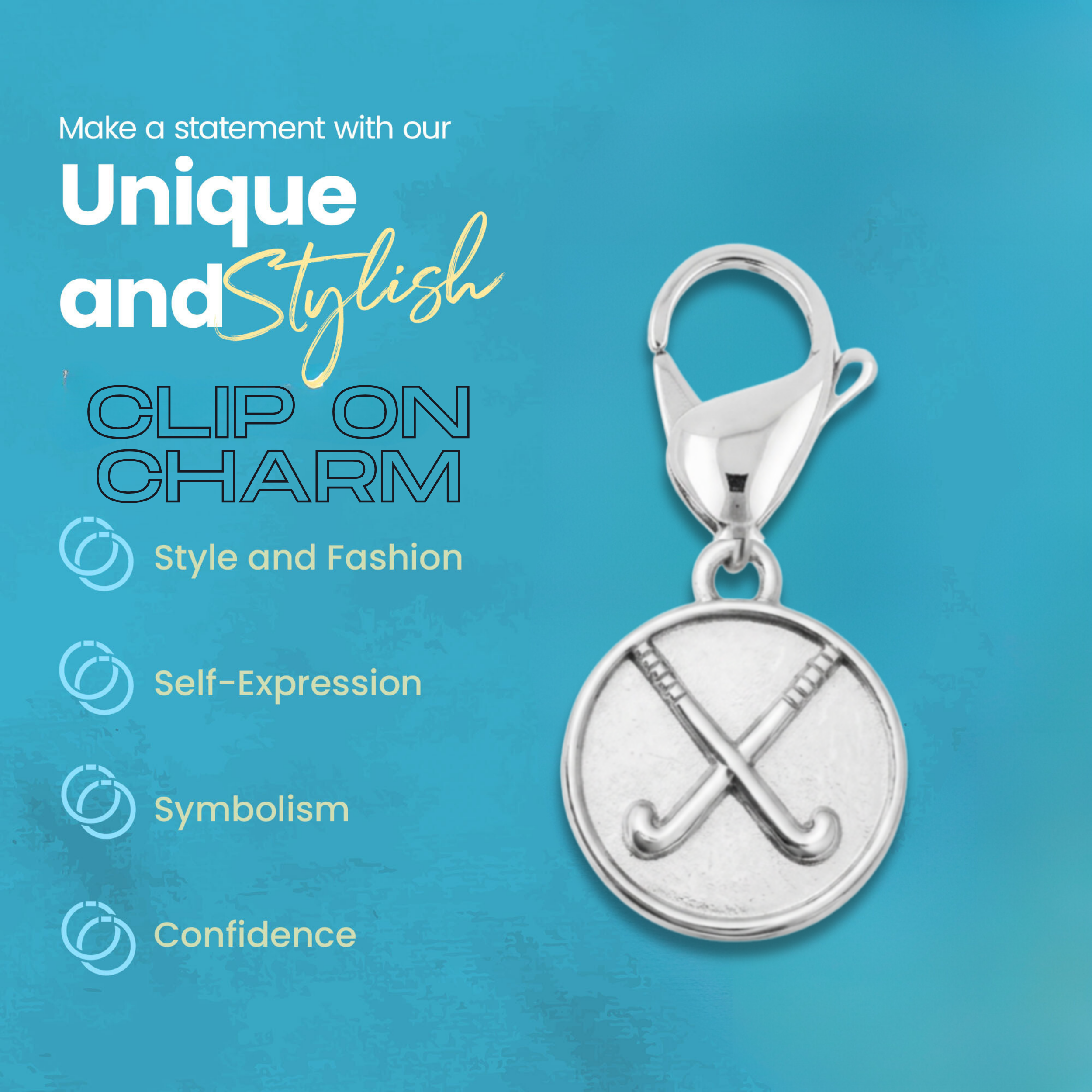 Field Hockey Clip On Zipper Pull