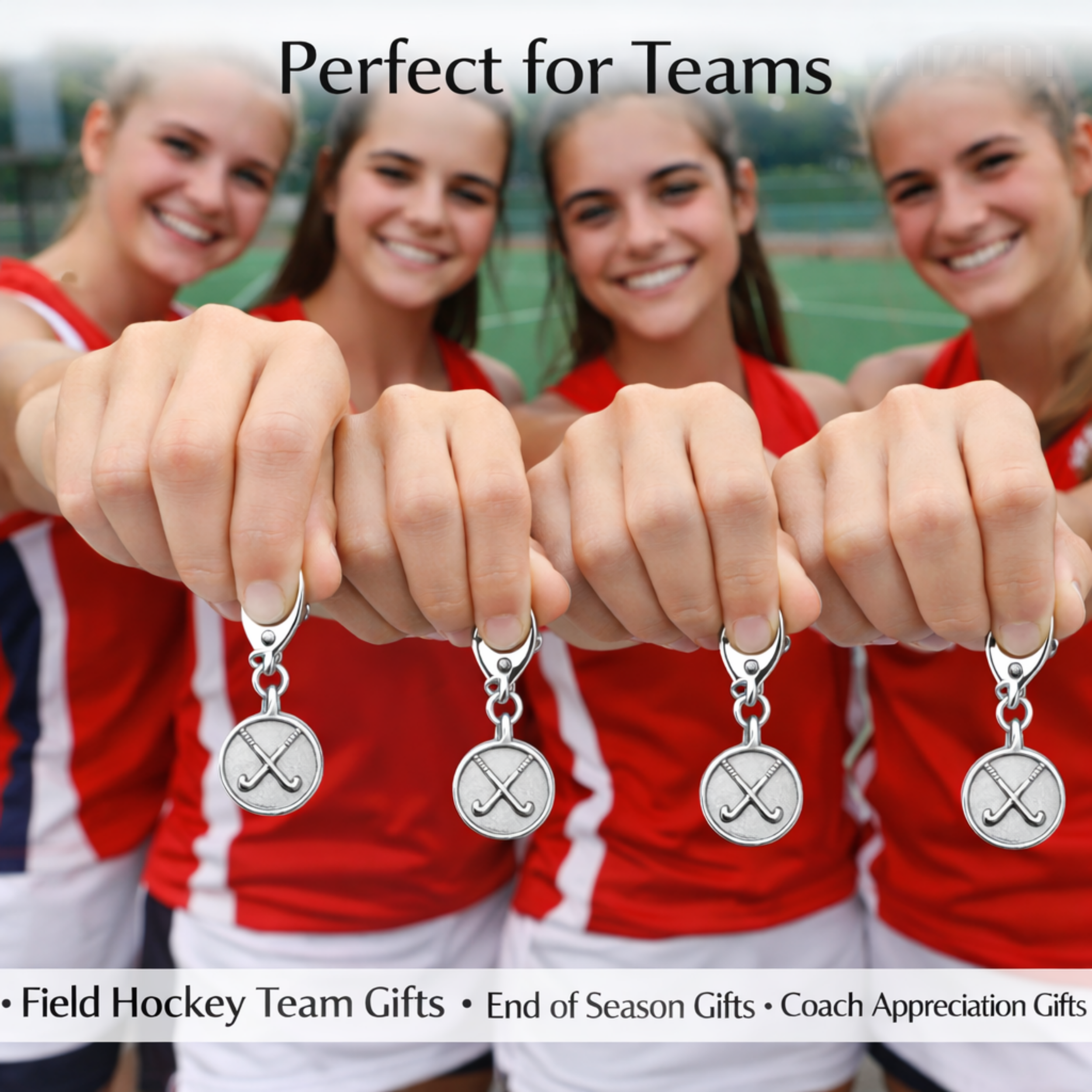 Field Hockey Clip On Zipper Pull