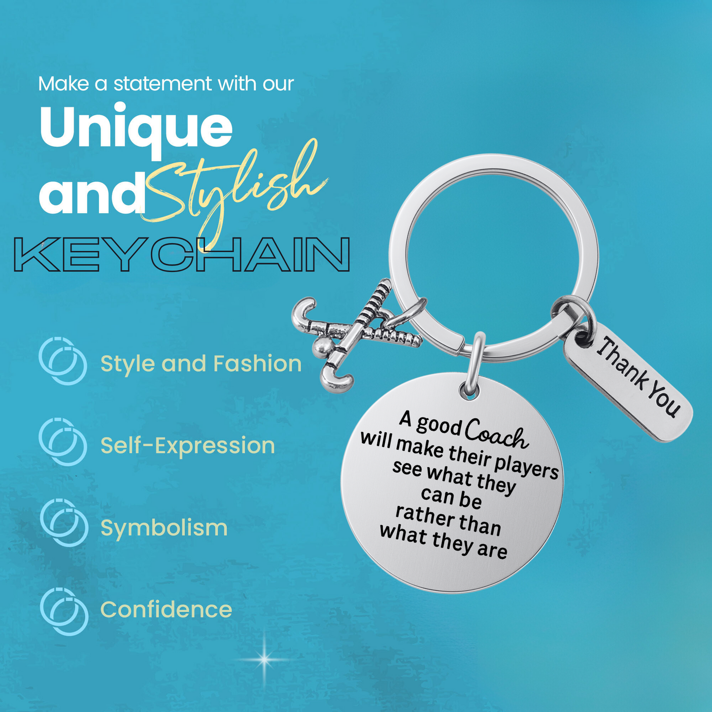 Field Hockey Coach Keychain- See What They Can Be