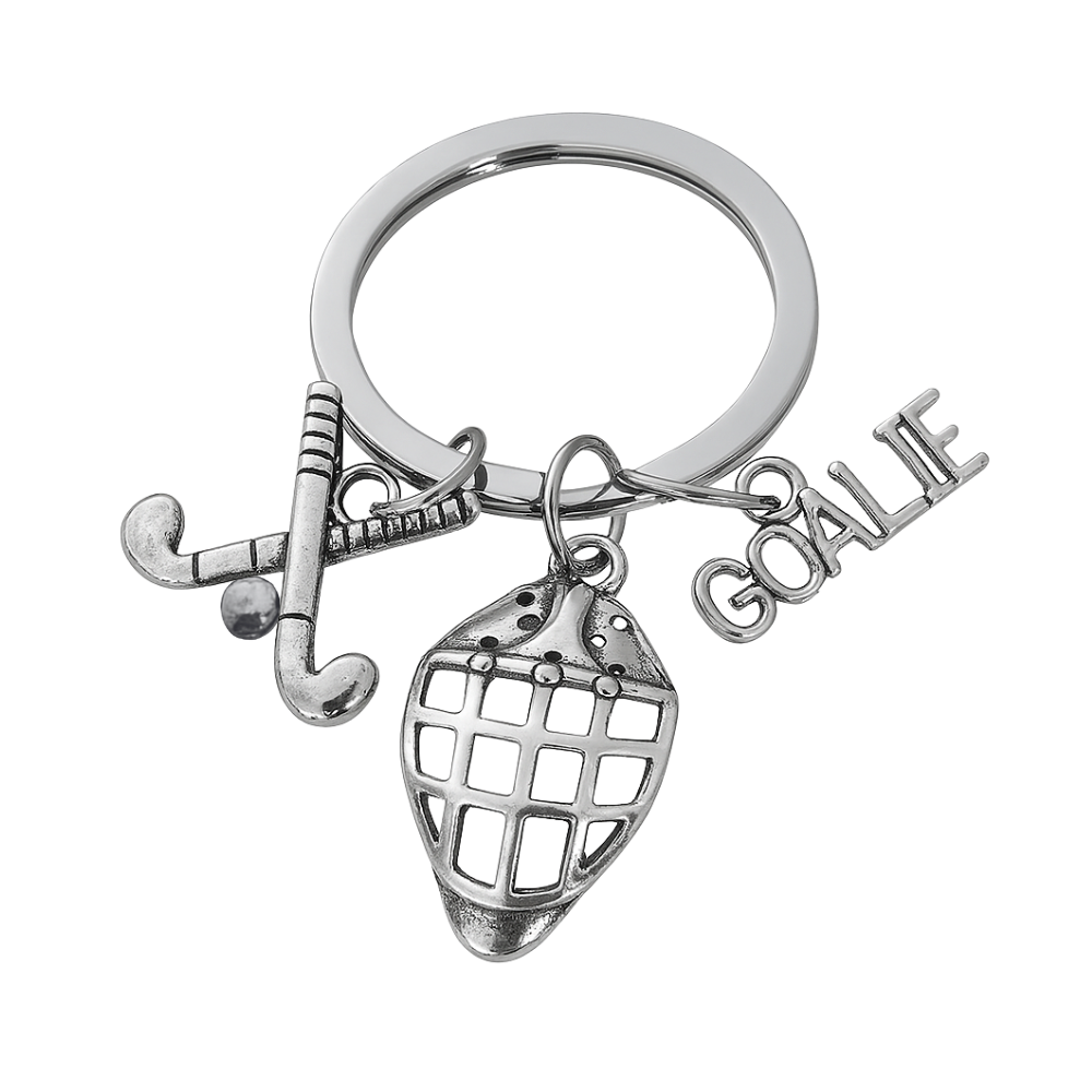 Field Hockey Goalie Keychain