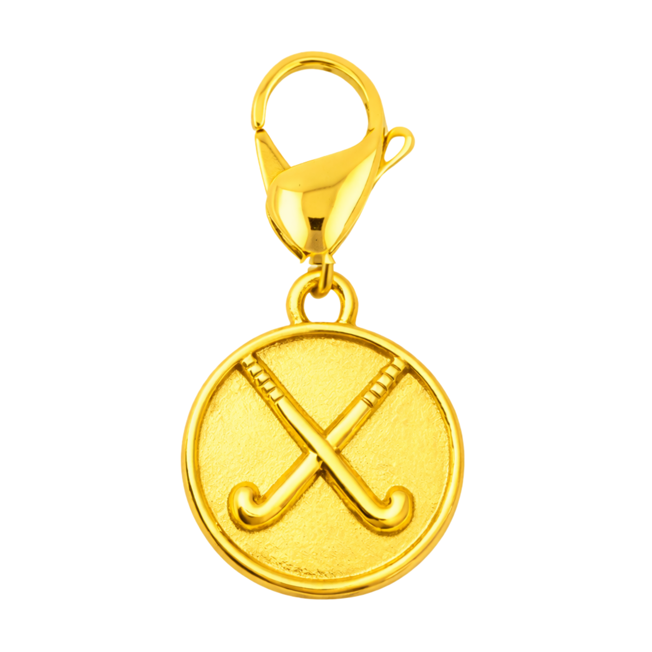 Field Hockey Round Clip On Zipper Pull