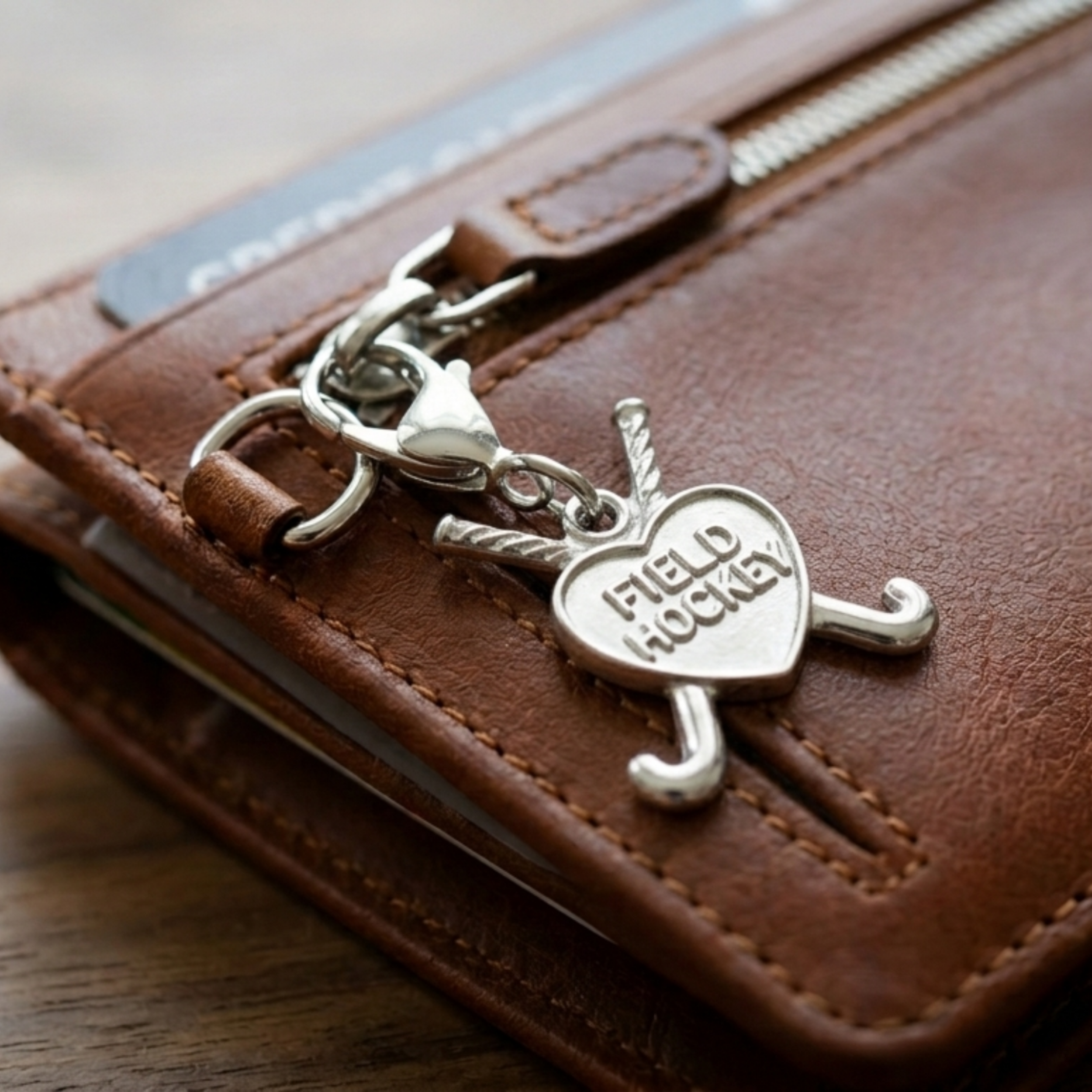 Field Hockey Clip On Zipper Pull