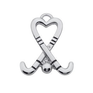 Field Hockey Heart Stick Charm