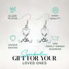 Silver heart-shaped field hockey stick earrings with text highlighting unique style and gift idea