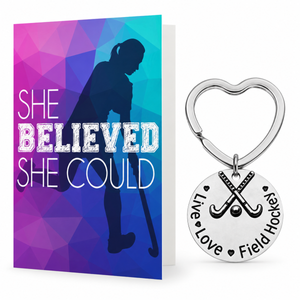 Field Hockey Keychain & Card Set
