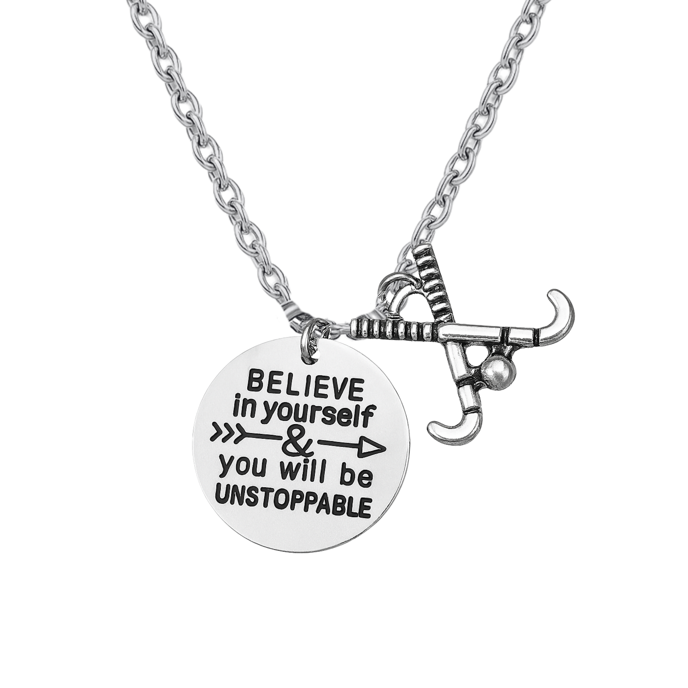 Field Hockey Necklace - Believe In Yourself