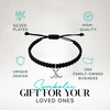 Field hockey rope bracelet in Sportybella gift-ready packaging with silver charm