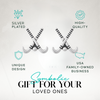 Field hockey stick earrings mounted on brand card, ideal gift for athletes and teammates