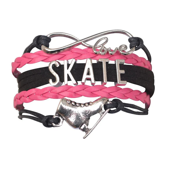 Girls Figure Skating Infinity Bracelet