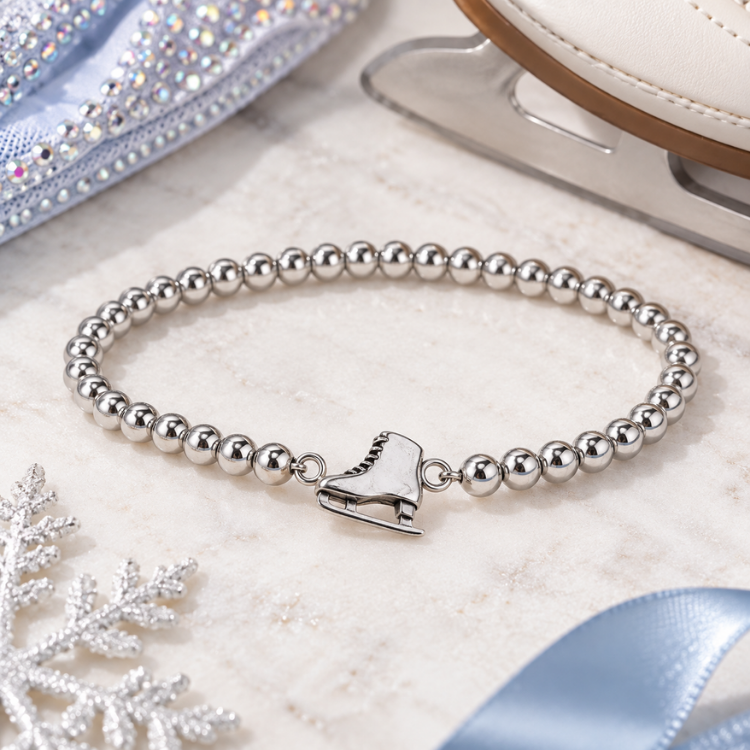 Figure Skating Beaded Bracelet
