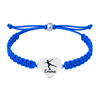 Royal blue bracelet with polished skate shoe heart charm